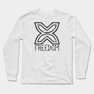 African Adinkra Symbols "Freedom" Black Colour. Long Sleeve T-Shirt